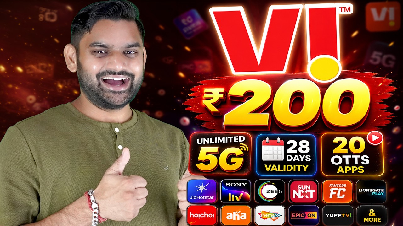 VI New ₹200 Recharge Plan 2026 🔥 30GB + Unlimited 5G + 20 OTT Apps | Full Details