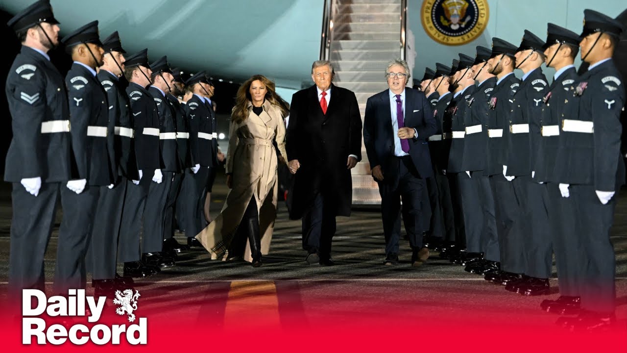 Donald Trump and First Lady Melania lands in UK for second state visit