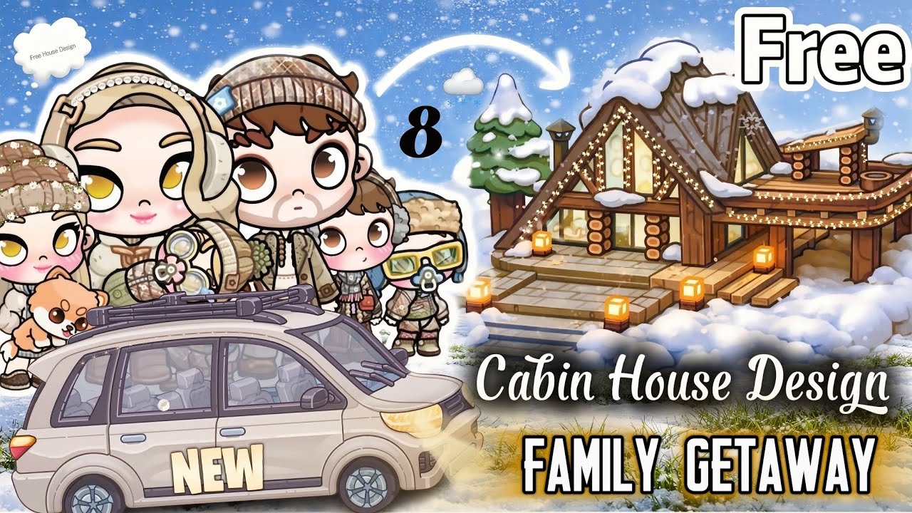 FREE Cozy Cabin HOUSE ⛰️For FAMILY of 8 Design AVATAR WORLD 🪵 Family Getaway in a Mountain Cabin 🛖