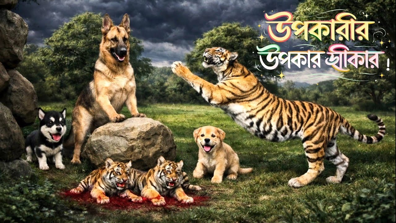 উপকারীর উপকার স্বীকার। Bengali animal cartoon story,.।। Moral story .
