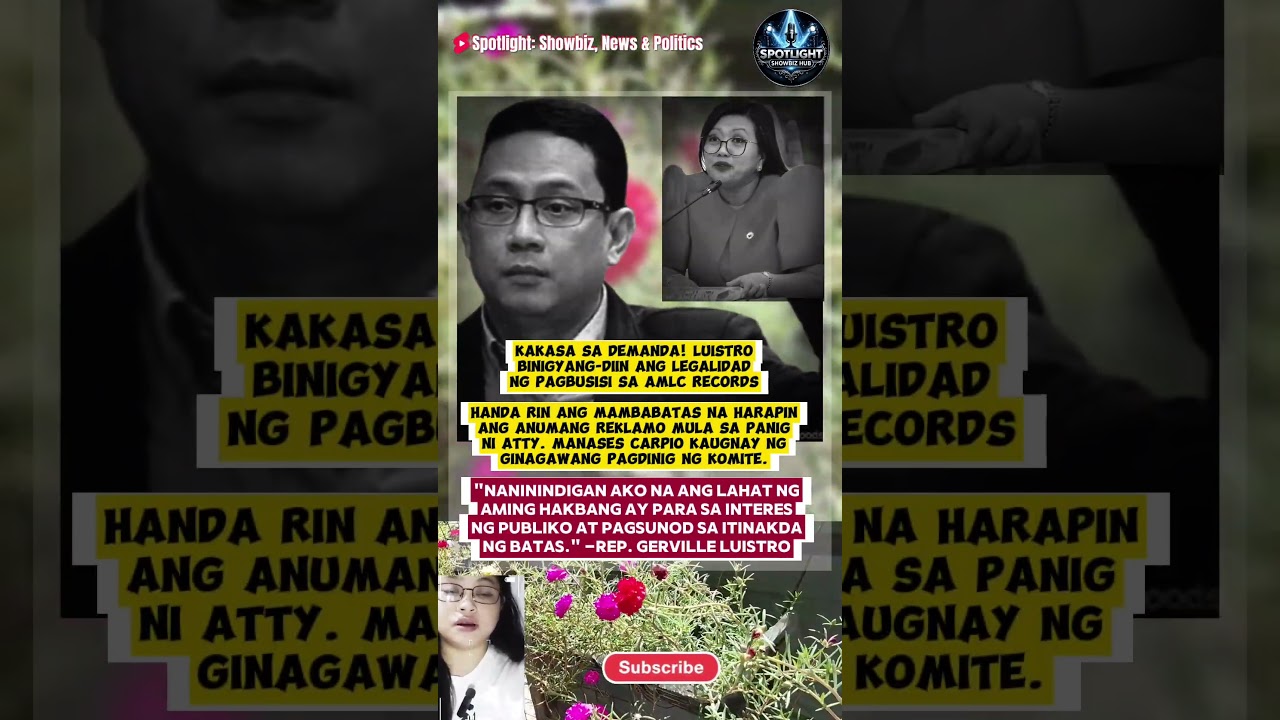 LUISTRO VS CARPIO: AMLC RECORDS HINDI SECRETO SA BATAS​ #GervilleLuistro#AMLCRecordPH​​ #shorts