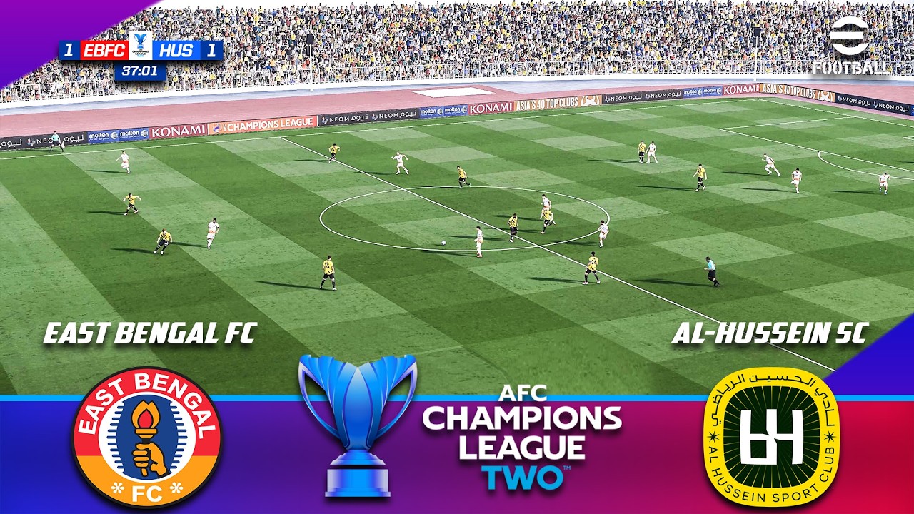 ⚡East Bengal vs. Al-Hussein &mdash; Азиатская Лига чемпионов 2 26/27 | Полный матч | Симуляция PES 🔥