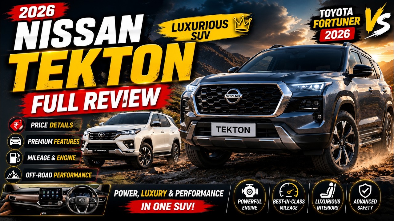 🔥 NISSAN TEKTON 2026 Full Review | Price, Features, Mileage, Engine & Toyota Fortuner Comparison