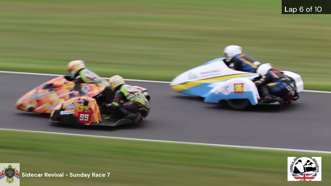Sidecar Revival Sun Race 7 ACU/FRSA British F2 Sidecar Championship Cadwell Park 3rd August 2025