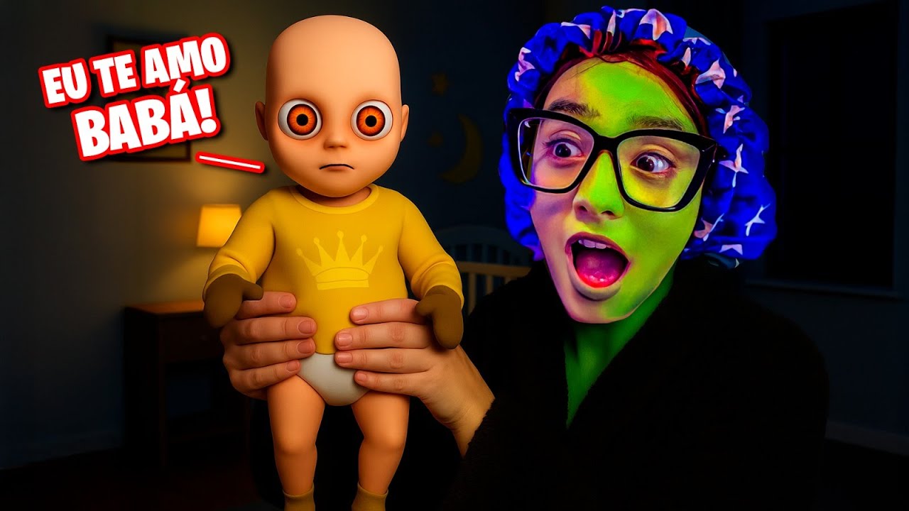 Bebê de Amarelo - O FILME! CUIDEI de UM BEBÊ MUITO ESTRANHO! (Baby in Yellow) Babá Também Joga