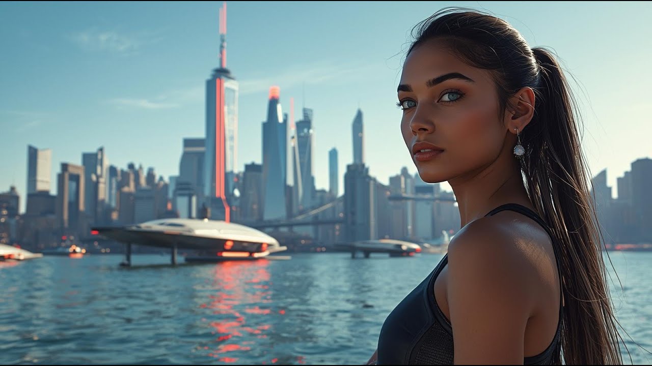 Future Nyu York City 2050 In 4K Sci-Fi Smart City  AI Transport, Luxury Domes & Neon Roads