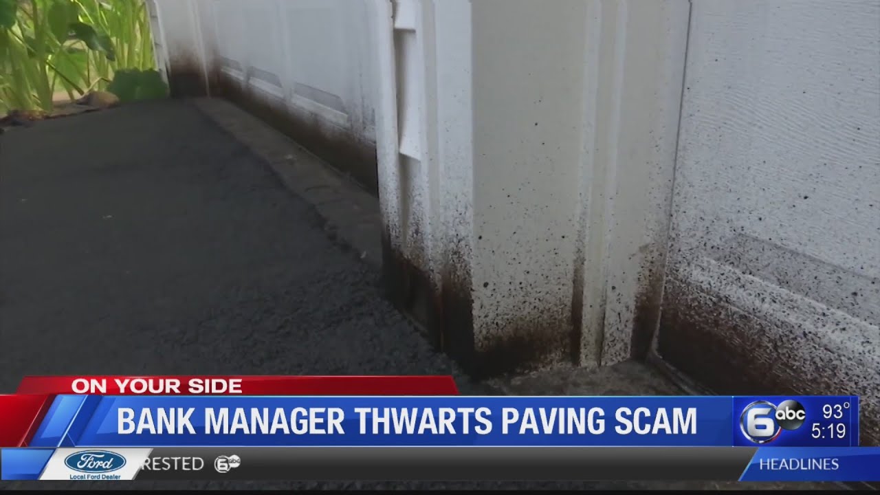 Bank manager thwarts paving scam