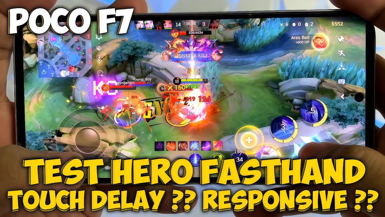 Gameplay Test Mobile Legend Pake Hero Fast Hand POCO F7 Indonesia
