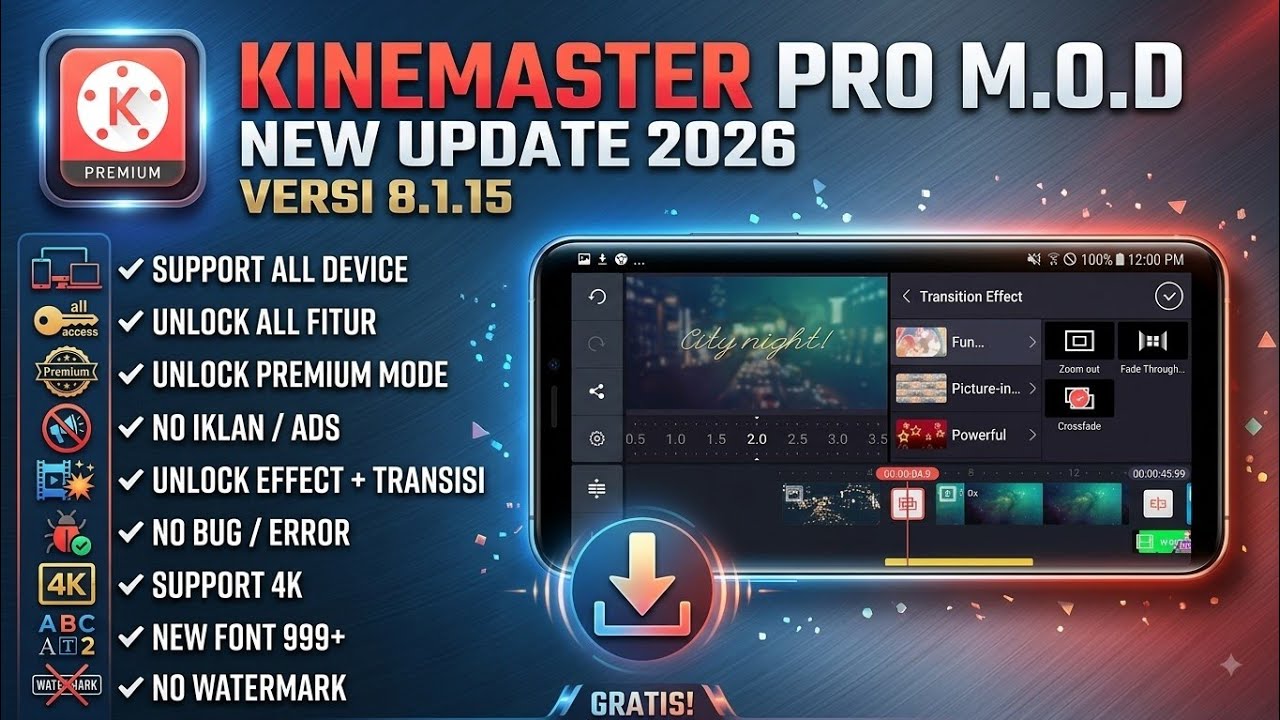  KINEMASTER PRO TERBARU 2026 no password versi 8.1.15.365.no watermark- unlock all feature-999+ font