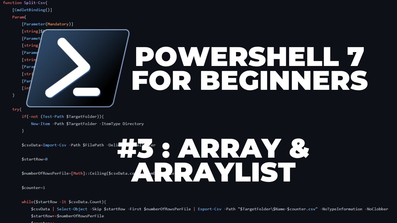 Учебники PowerShell 7 для начинающих №3: Массив и ArrayList