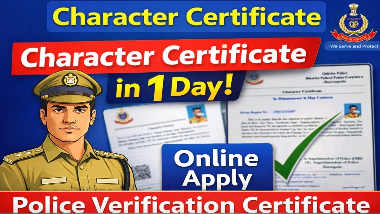 ✅ How To Apply Online For  Character Certificate | Character Certificate Online Apply Odisha 2026