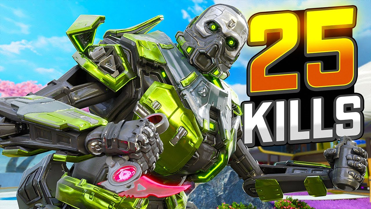 AMAZING Caustic 25 KILLS and 4,900 Damage Apex Legends