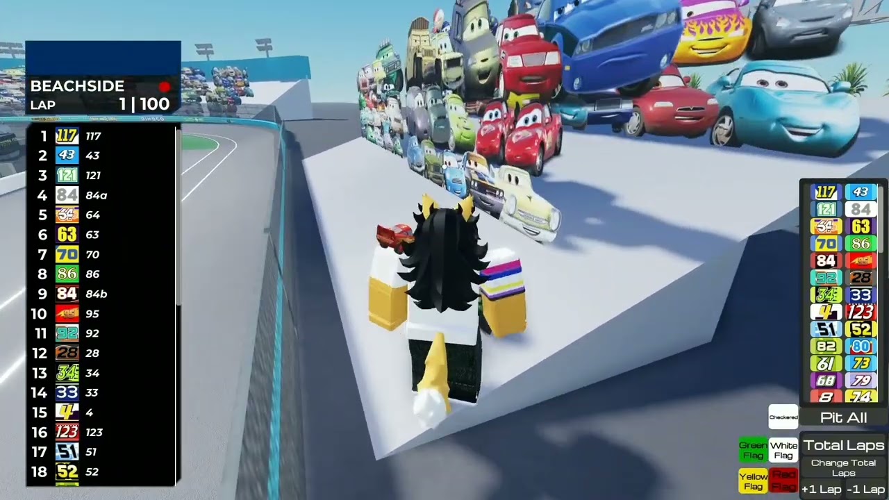 Roblox - Piston Cup Sim: 2005 Beachside 500 easter egg