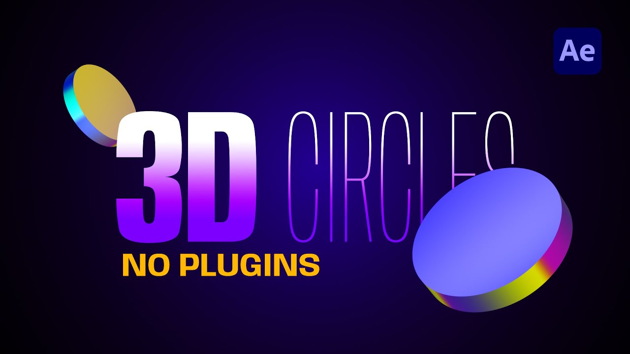 Beautiful Gradient 3D Cylinder. Adobe After Effects Tutorial