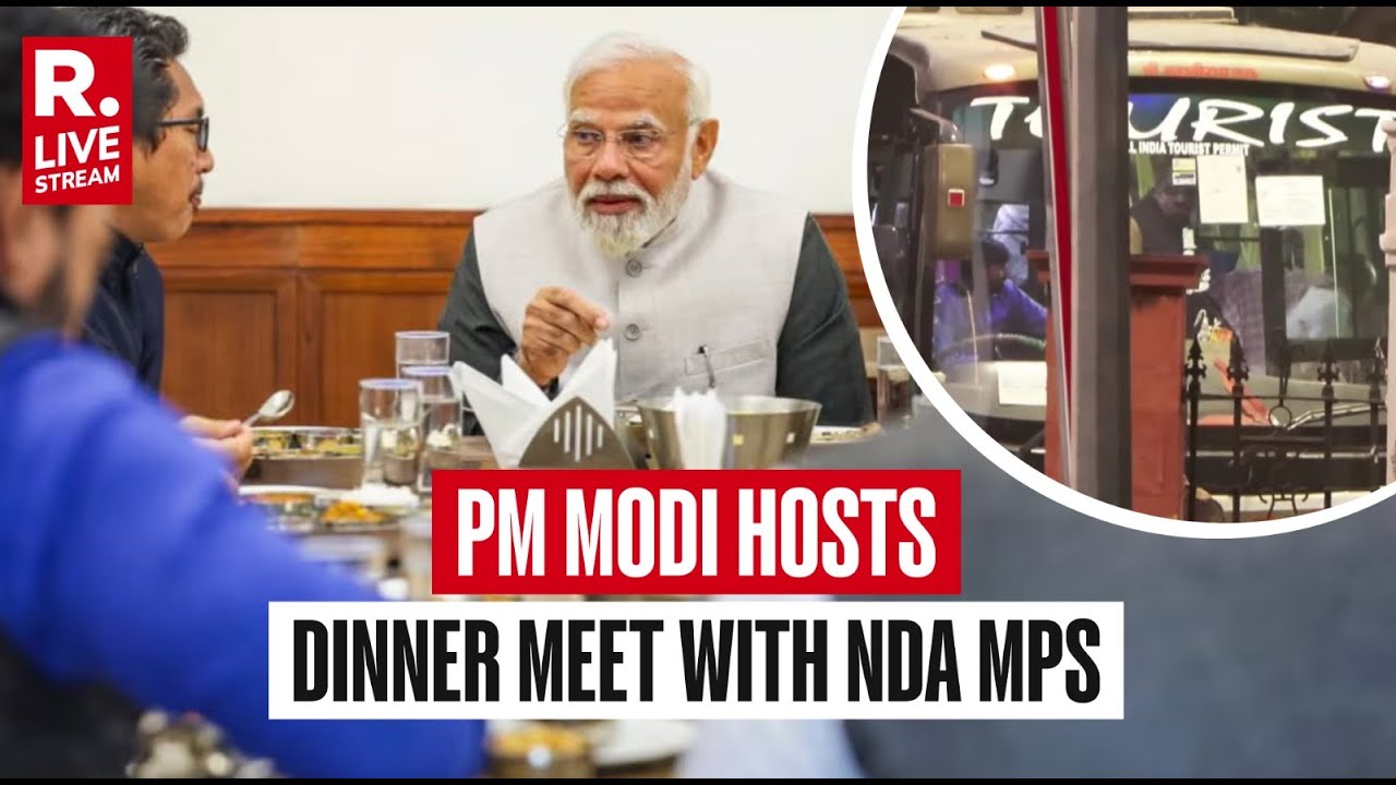 PM Modi Hosts NDA MPs At 7LKM | Exclusive Dinner Meet After Parliament Session | NDA Strategy Meet