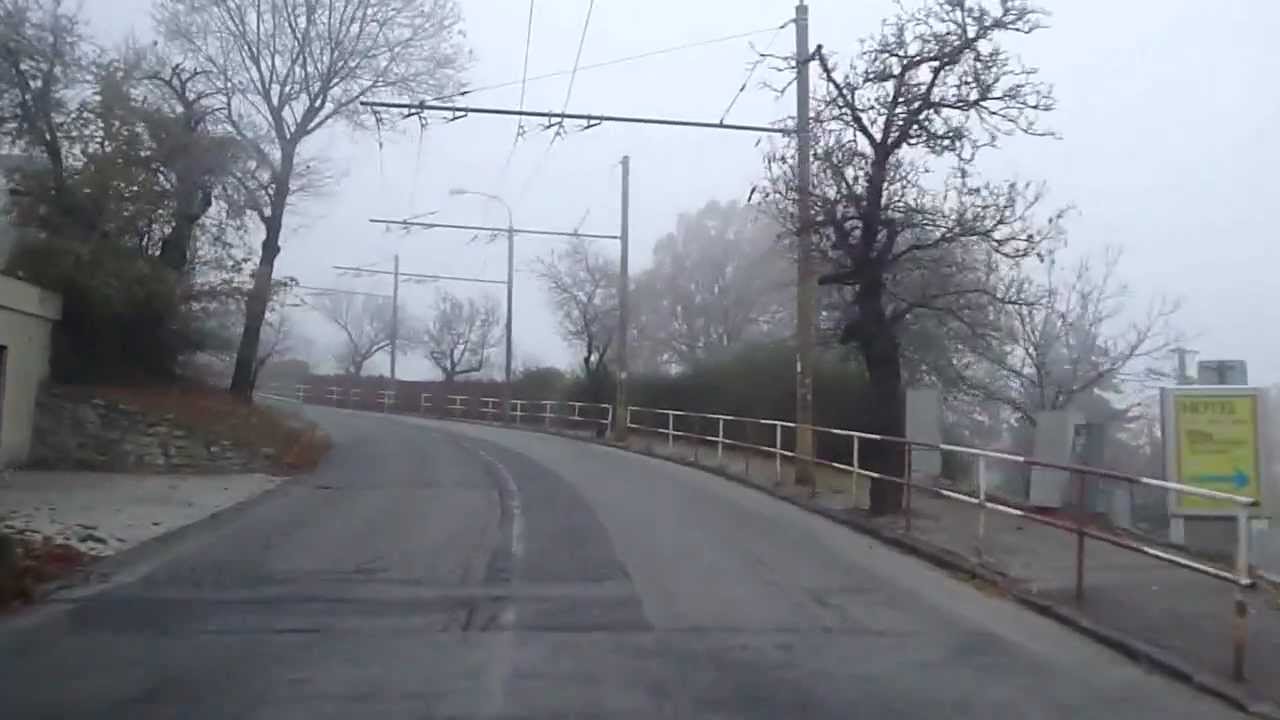 Trolleybus line [203], Bratislava, Slovakia, in cab view, part.2/2