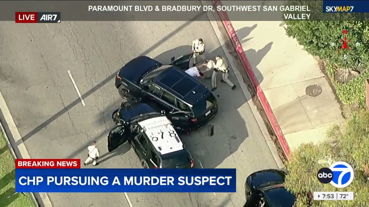 LIVE: Reported murder suspect leads police on chase