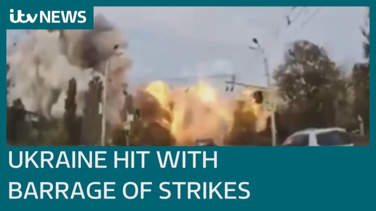 Putin launches barrage of strikes on Ukrainian cities | ITV News | ITV News