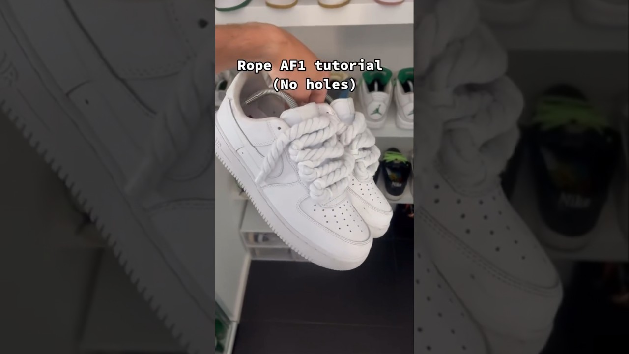 Rope lace AF1s, yes or no? 🤔(via: @ilyasopdekkbeat) #Sneakers #AirForce1 #Ropelaces