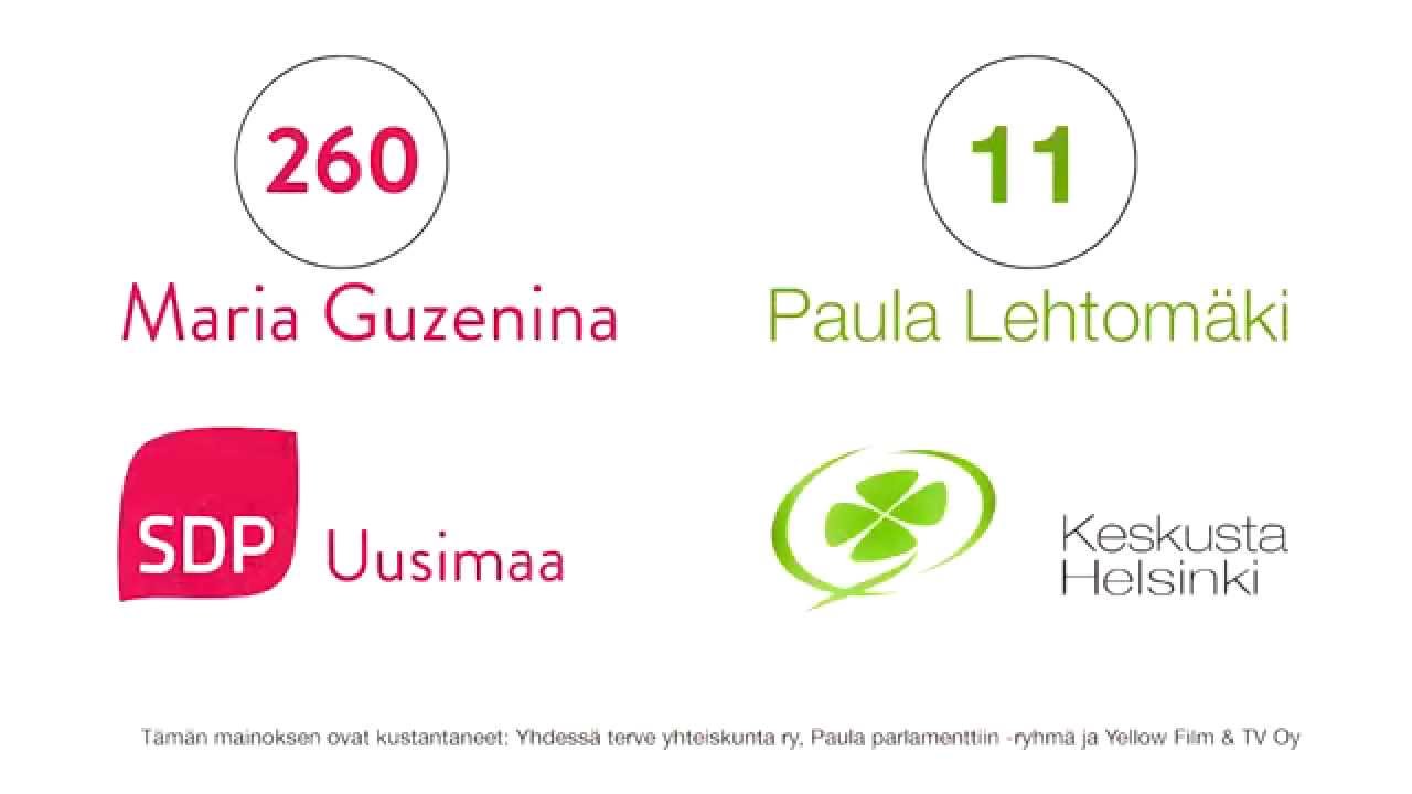 Guzenina Lehtom&auml;ki vaalit2015 tv-mainos