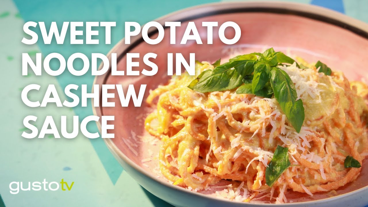 Sweet Potato Noodles In Cashew Sauce | The Wizard of Whatever
