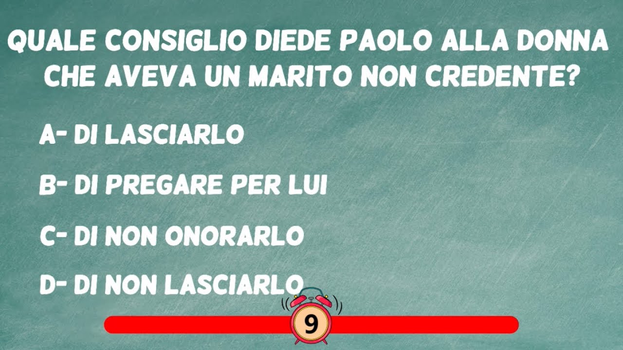 1 Corinzi - PARTE 1 (Quiz BIBLICO)