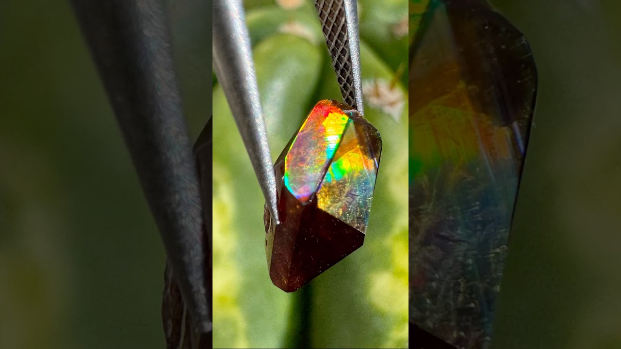 Faceted Rainbow Garnet Crystal&ndash; Arlit, Niger #shorts #gems #crystals #beauty #love #jewelry #jewels