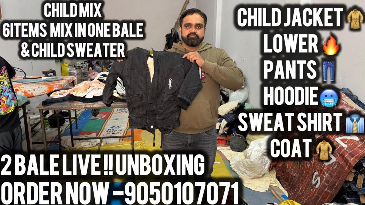Child mix🔥& child sweater 🔥| 2bale Live !! Unboxing | Order-9050107071