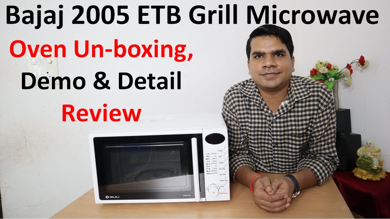 Bajaj 2005 ETB Grill Microwave oven unboxing, Review & Demo|