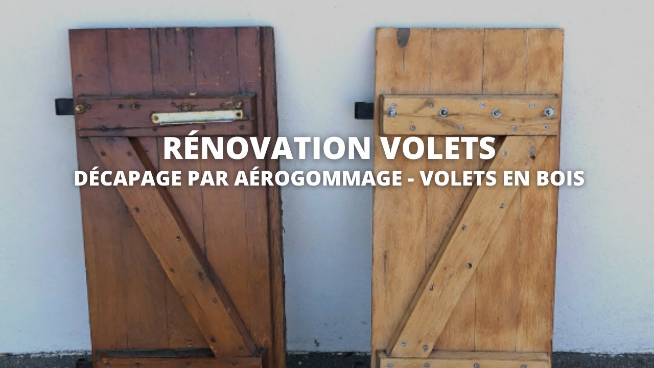 Décapage par aérogommage : rénovation de volets en bois avec les aérogommeuses ACF