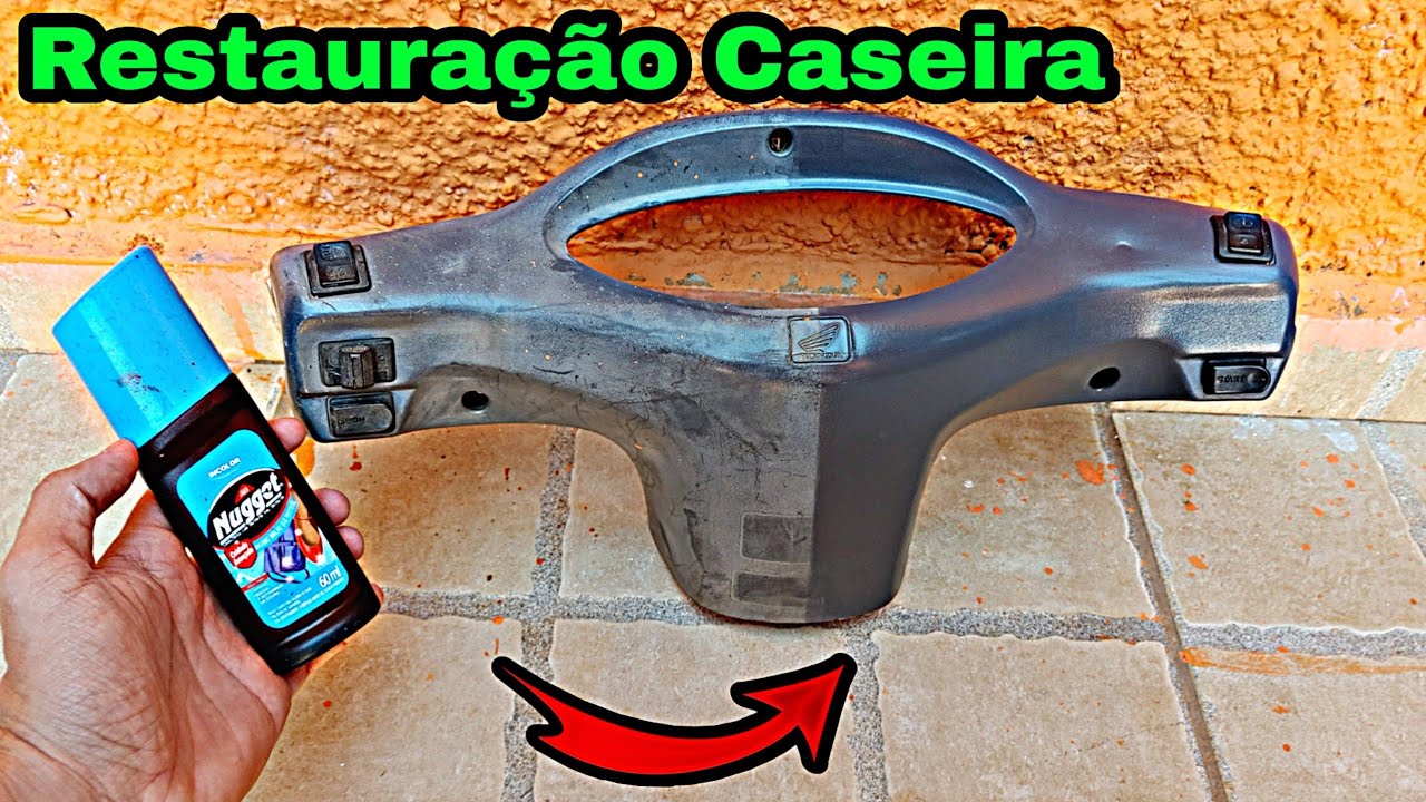 COMO RESTAURAR OS PLÁSTICOS CINZA DA BIZ DE MODO CASEIRO.