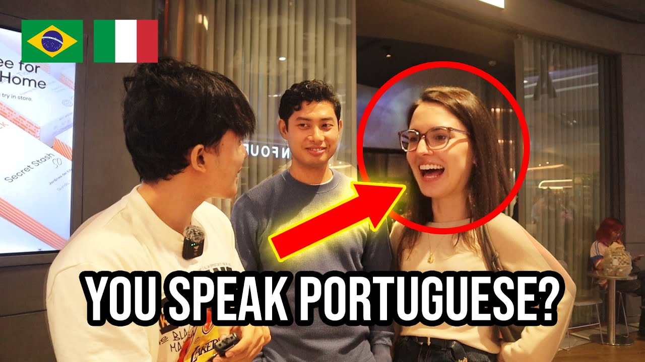Filipino Polyglot STUNS Natives Switching Between Italian 🇮🇹 & Portuguese 🇧🇷!