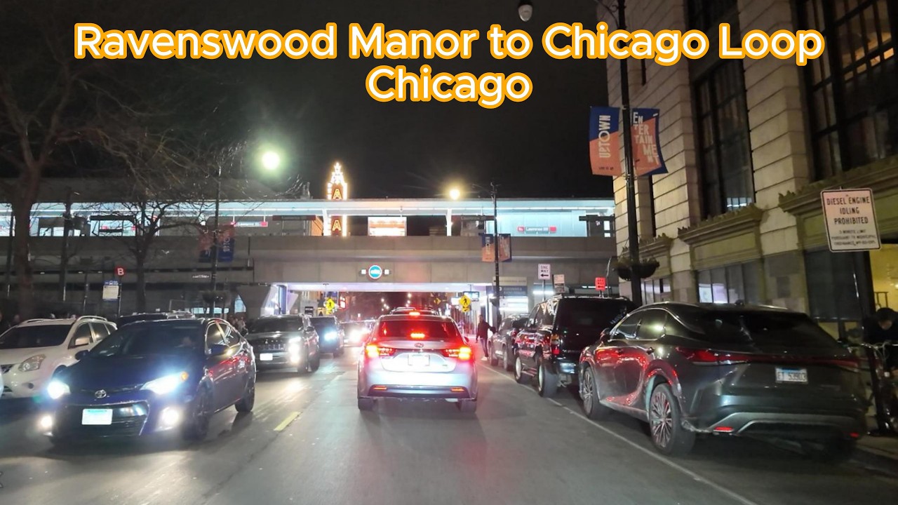 Driving from Ravenswood Manor to Chicago Loop in Chicago via Lake Shore Drive