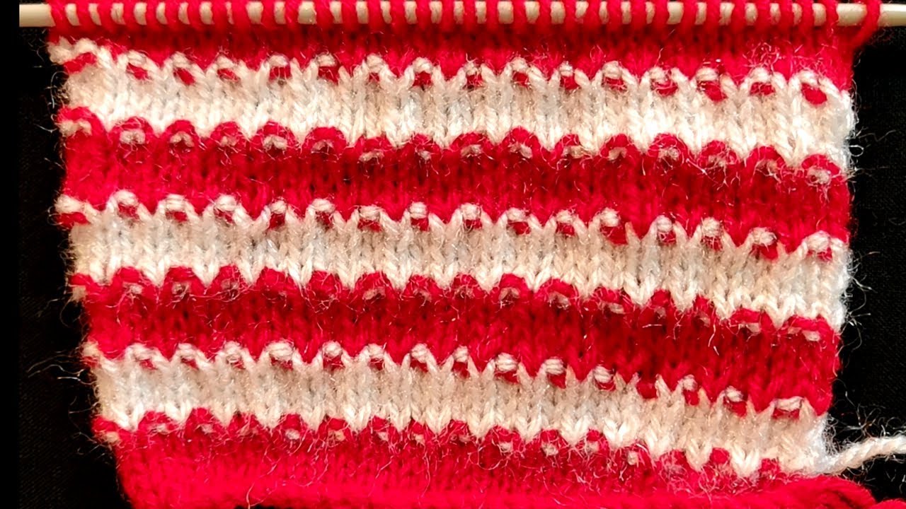Easy Two Colour Knitting Pattern for Baby Sweater, Cardigan, Cap