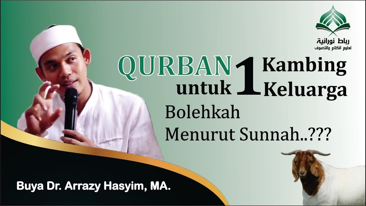 HUKUM QURBAN SATU KAMBING UNTUK SATU KELUARGA,-Buya Dr. Arrazy Hasyim, MA.,