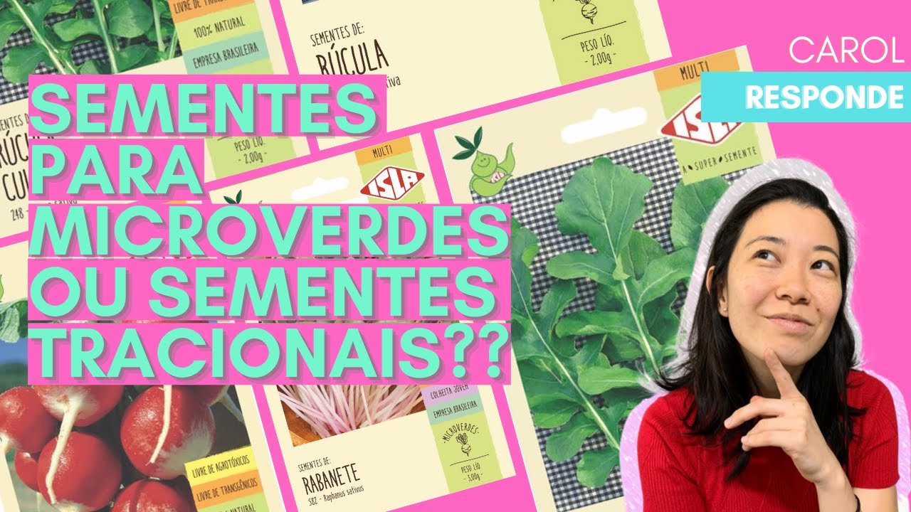 Sementes para MICROVERDES ou sementes tradicionais? Carol Responde 1