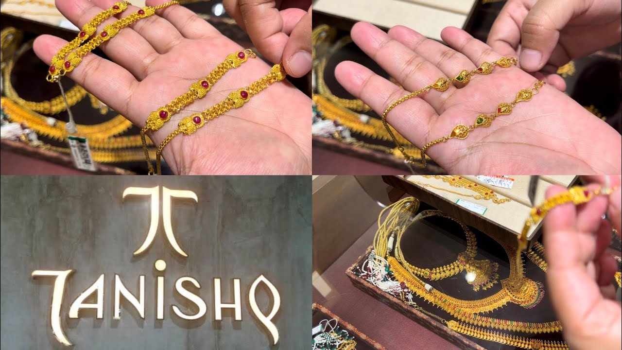 Gold ear chain designs with weight and price tanishq