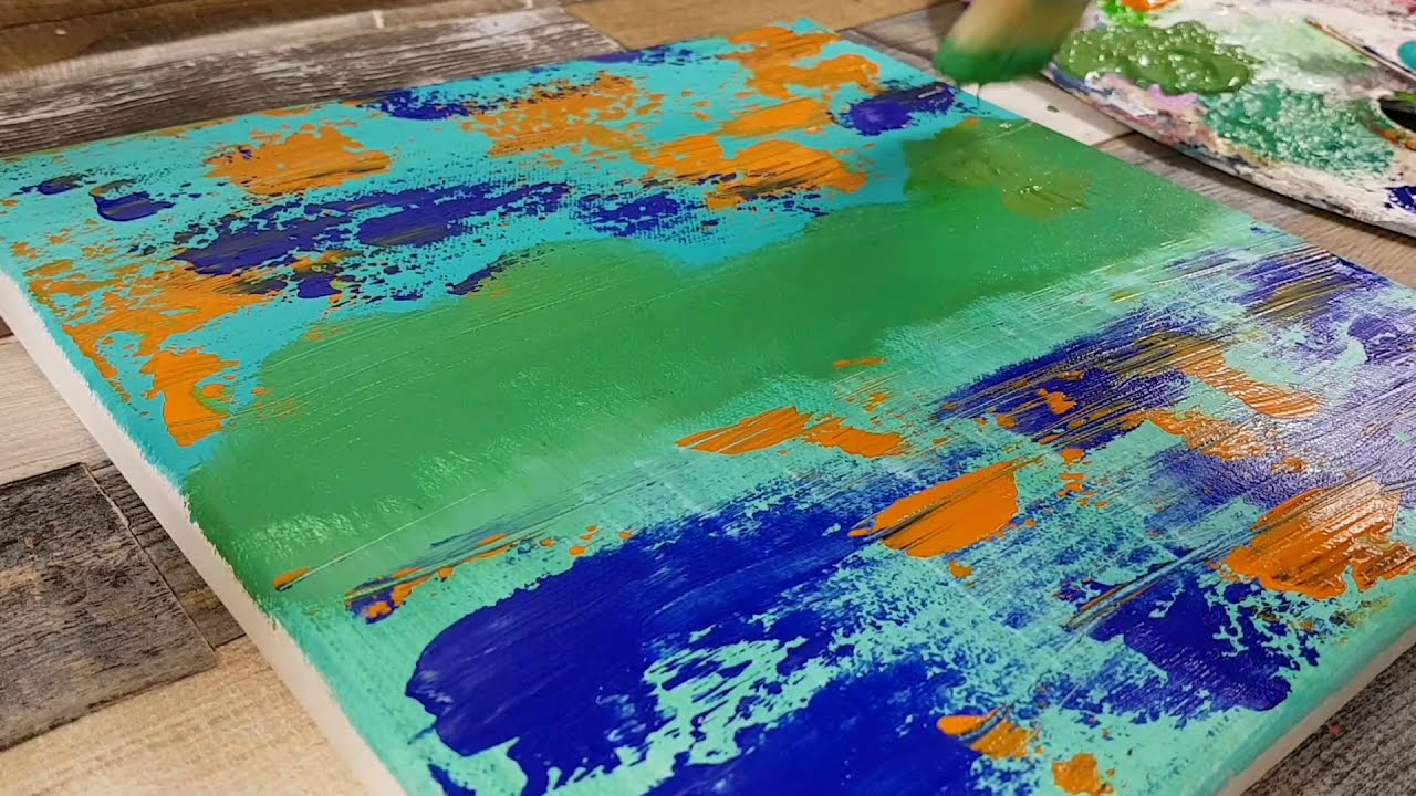 Abstrakte Acrylmalerei Demonstration | Project Mondaypainting Day #3