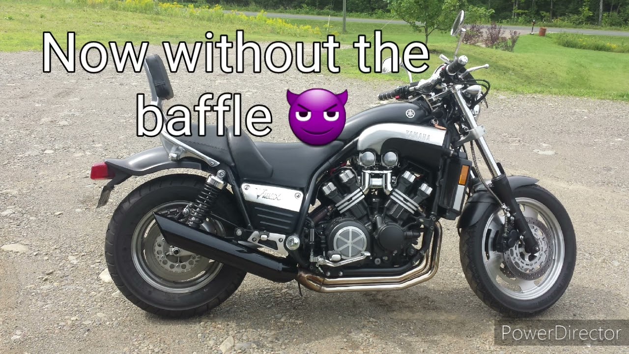 Yamaha Vmax 1200 4 into 1, with custom muffler. baffle in or out ?