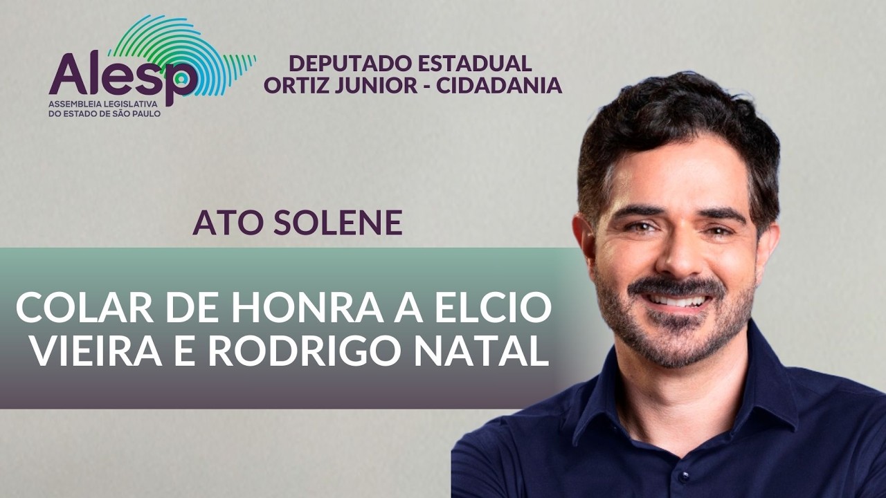 Ato solene de entrega de colar a Elcio Vieira e Rodrigo Natal Perrucini