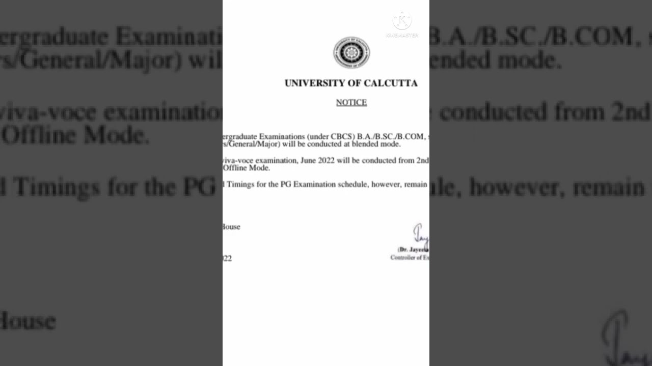 || CU Exam ONLINE MODE NOTICE 2022||