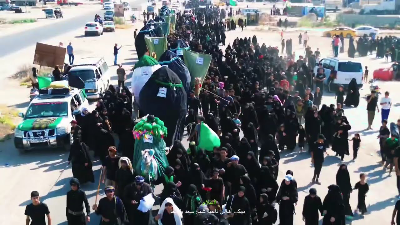 الان يصل إلى مركز مدينة الكوت موكب أهالي ناحية شيخ سعد واسط