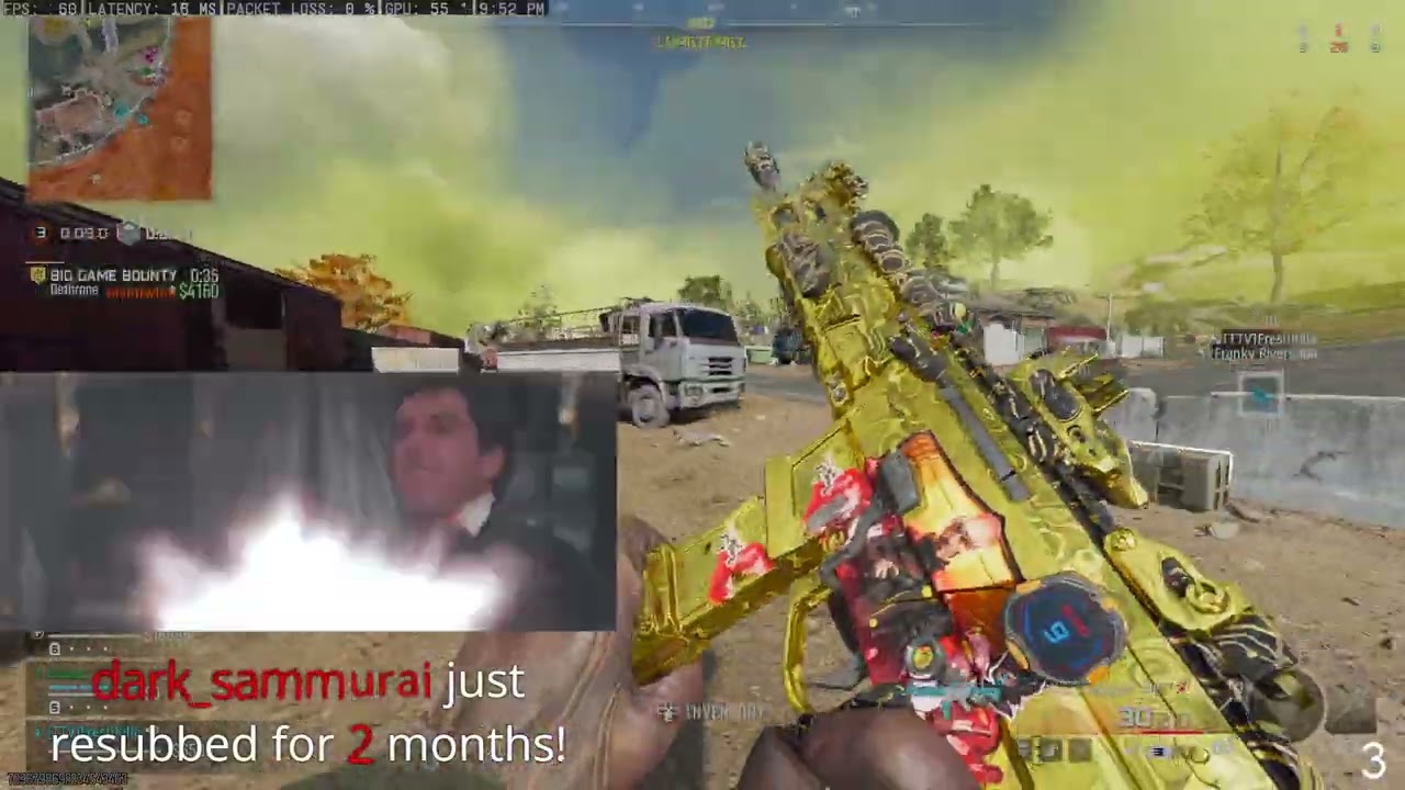 My number 1 fan darky reacts to golden weapon #resurgence #hollow #callofduty