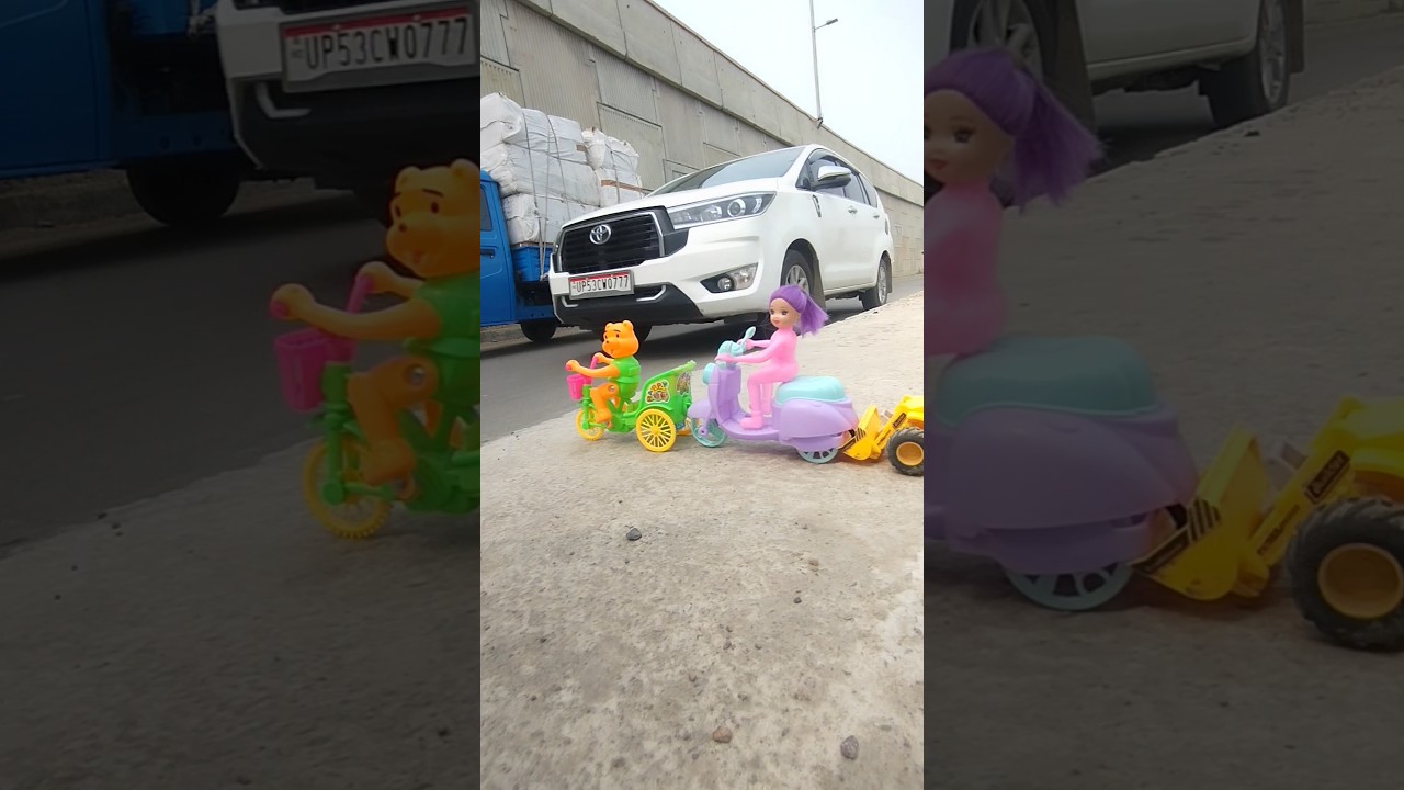 Remote Control Scooty Girl And Monkey Scooter Unboxing And Testing Short ||