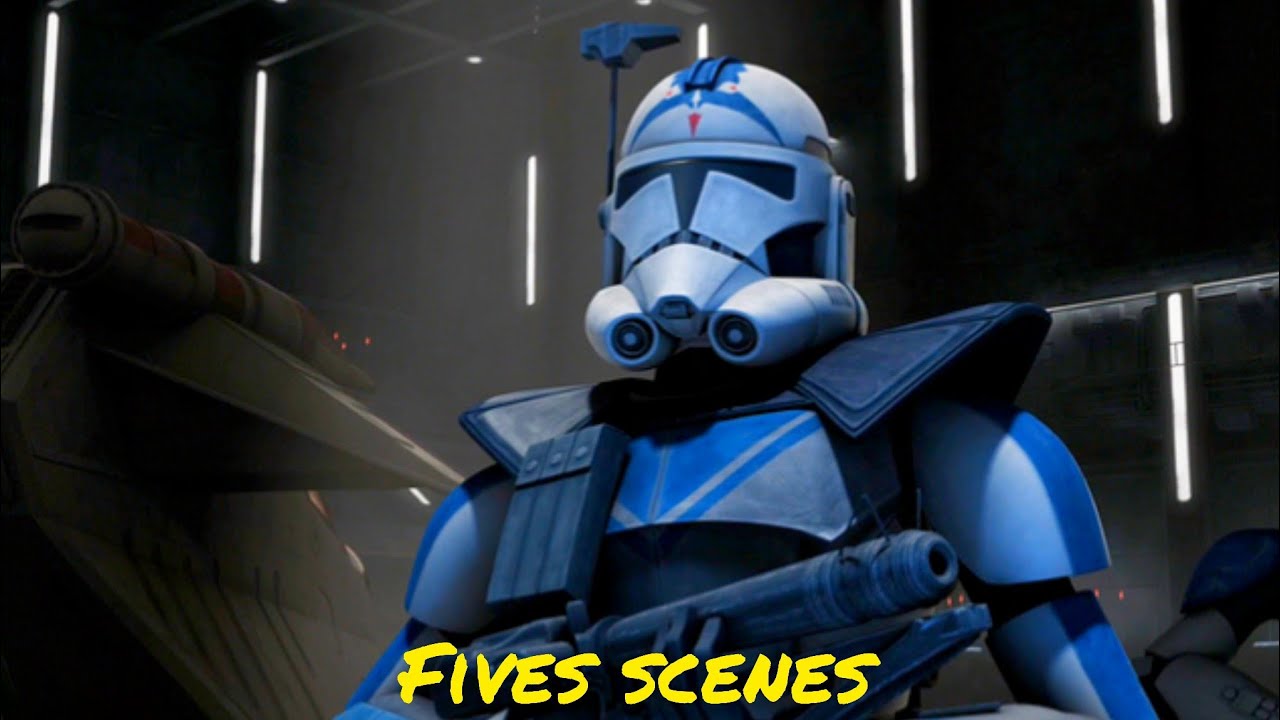 All clone trooper Fives scenes - The Clone Wars