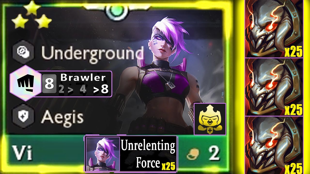 Awesome 4x Titan Vi 3 Star 8 Brawler = Monster Vi | TFT SET 8