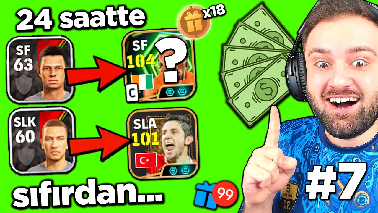 24 saatte SIFIRDAN hesap fulledim💰🎁 eFootball 2026 mobile