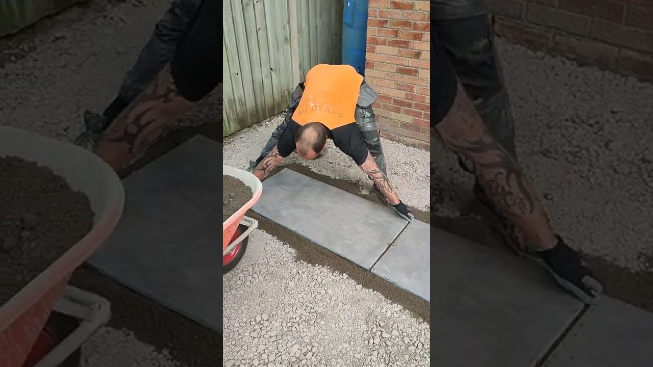 laying a Porcelain tile