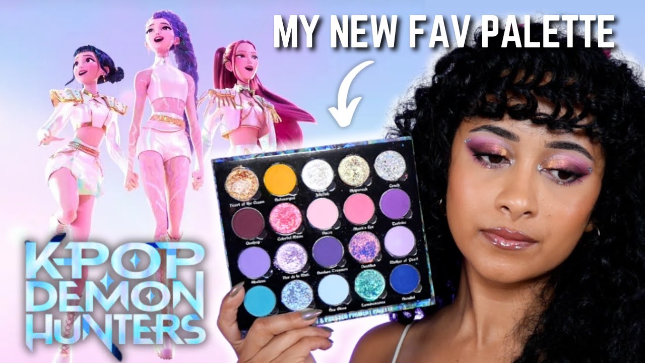 Kpop Demon Hunters Custom Palette + Makeup | Indie eyeshadow BYOP