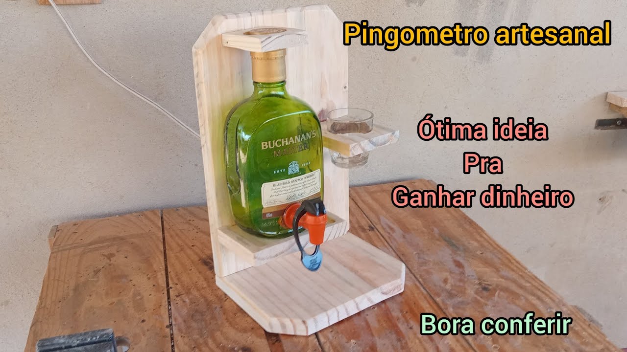 Como fazer renda extra c/artesanato com madeira, pingometro ou porta cachaça artesanal #diy